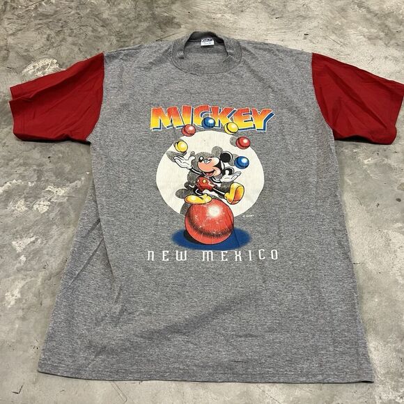 Vintage Disney Mickey Mouse Velva Sheen T-Shirt New Mexico Large Shirt 90s - Picture 1 of 5